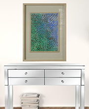 Wild Green And Blue Light Wood Shadowbox Wall Art