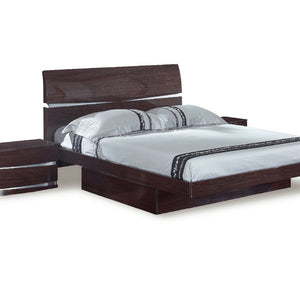 80'" X 60'"  X 42.5'" Modern Queen Wenge High Gloss Queen Bed
