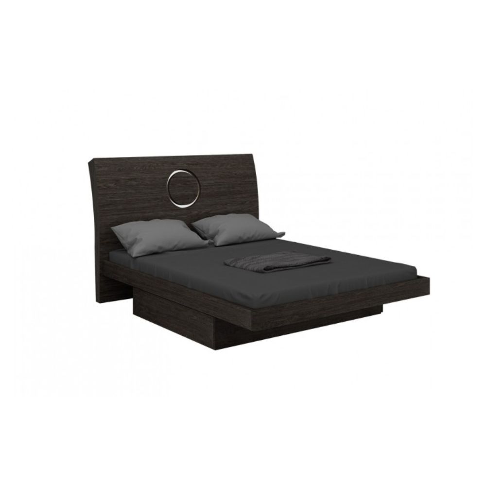 65'" X 87'"  X 40'" Modern Queen Gray High Gloss Bed