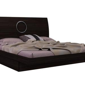 77'" X 90'"  X 40'" Modern Eastern King Wenge High Gloss Bed