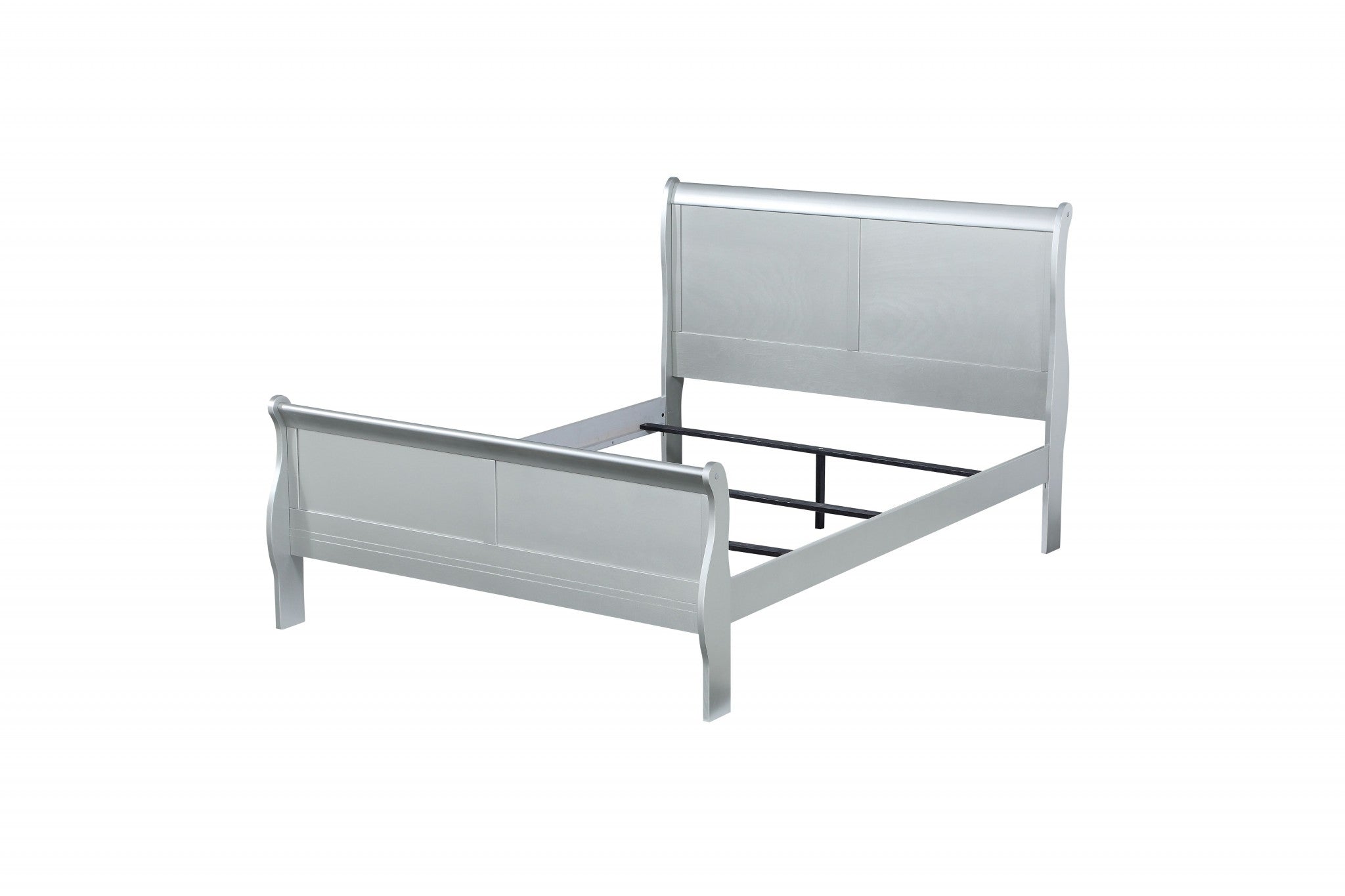 80" X 90" X 47" Platinum Wood King Bed