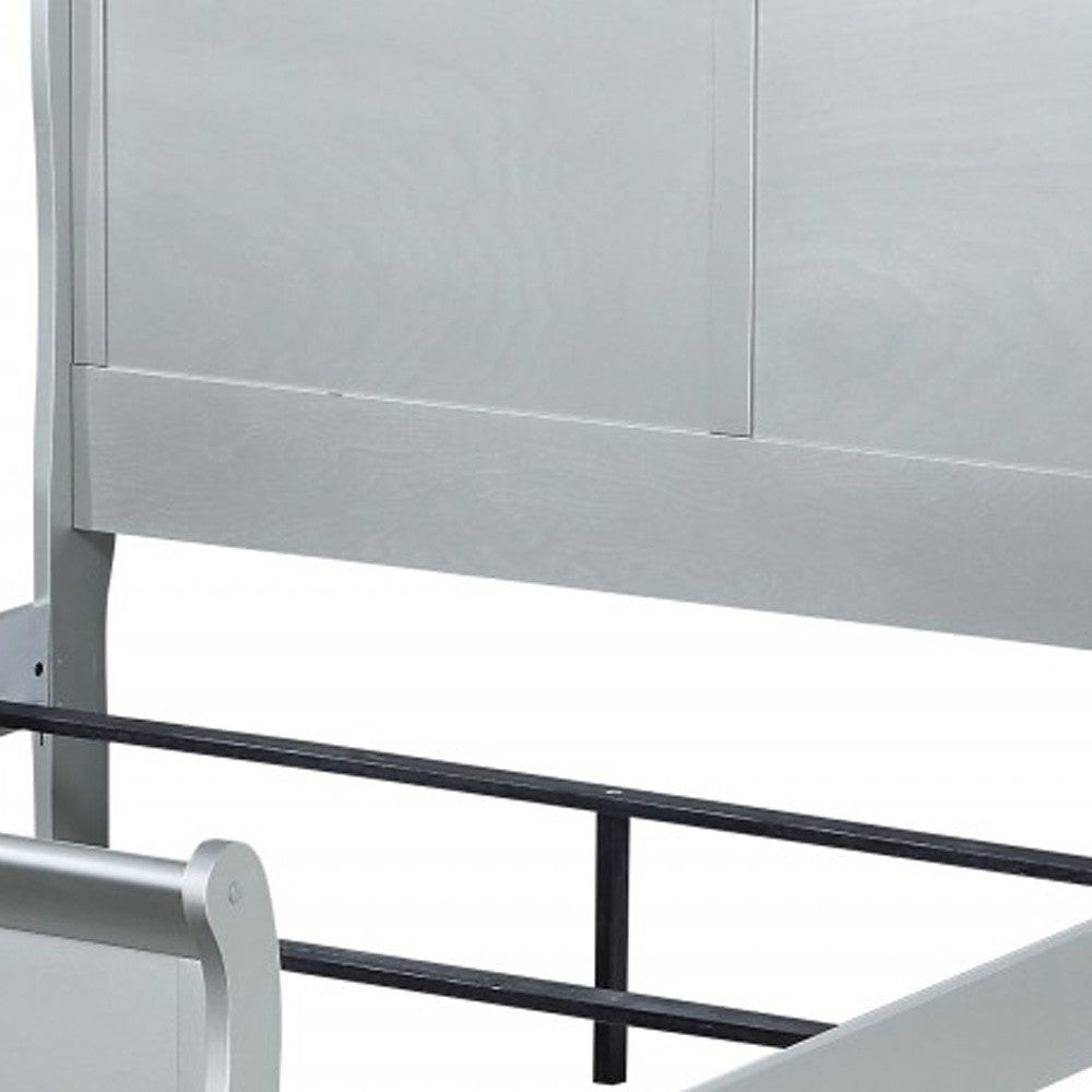 80" X 90" X 47" Platinum Wood King Bed