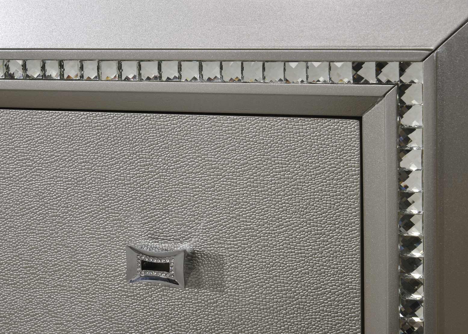 83" X 95" X 69" Pu Champagne Wood Upholstered (Hb) Led California King Bed