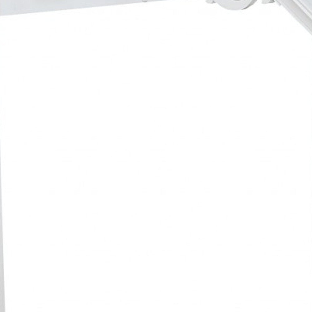 45.5" X 82" X 85" White Wood Twin Bed