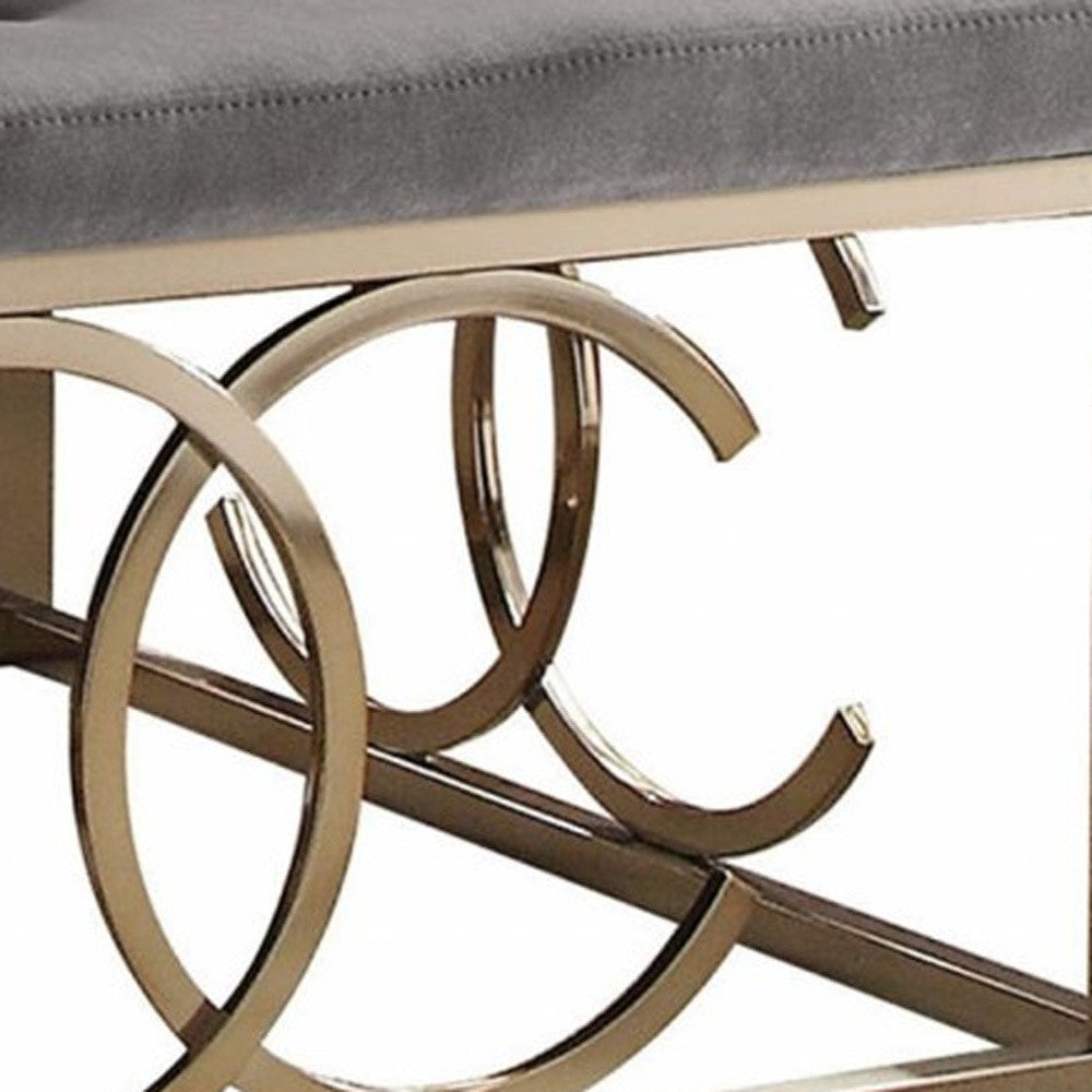 34" X 84" X 31" Gray Velvet Upholstery Sofa w4 Pillows