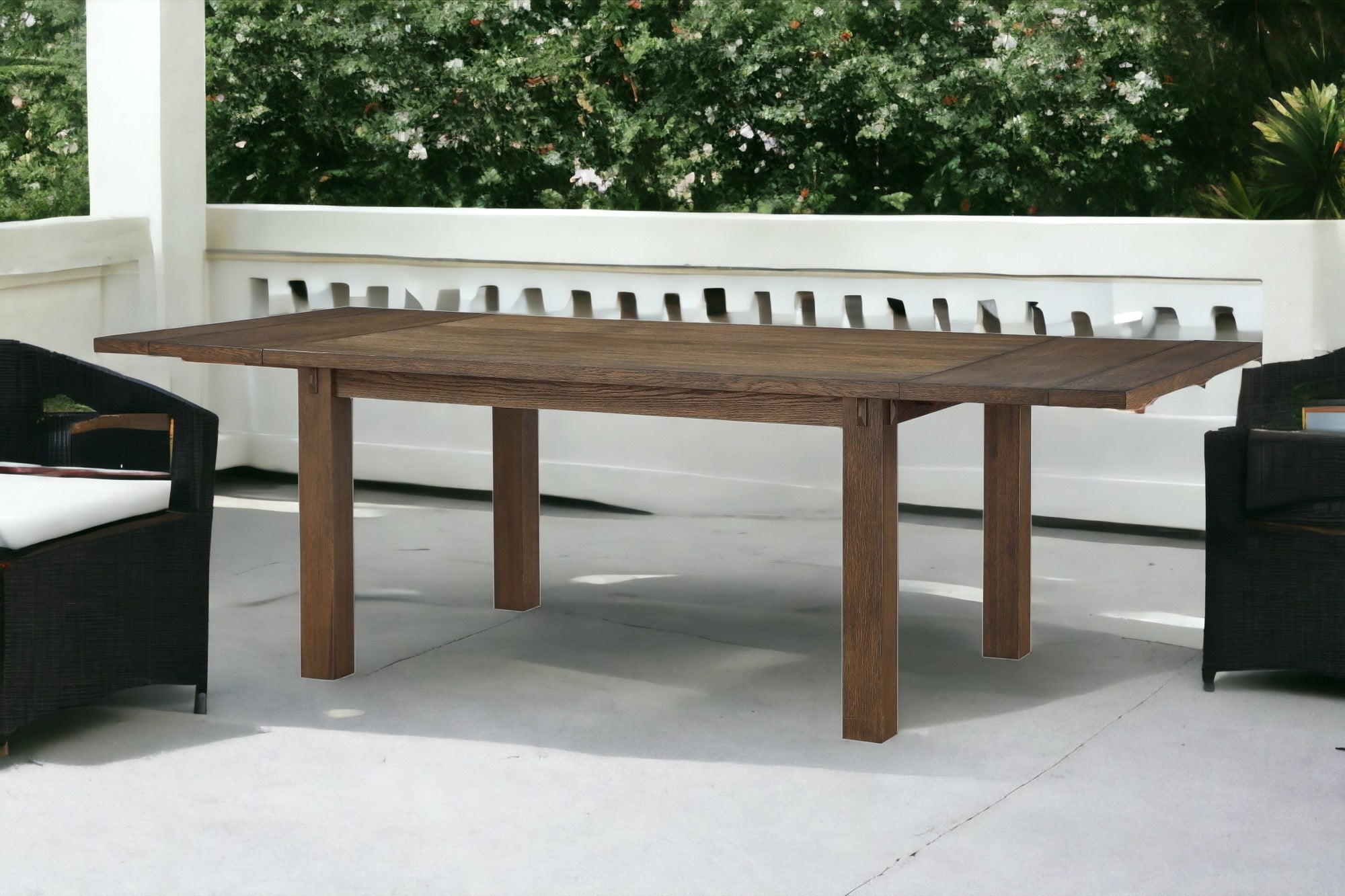 42" X 96" X 30" Dark Oak Wood Dining Table