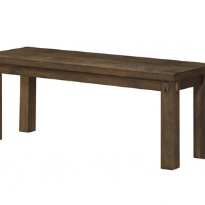 15" X 48" X 18" Dark Oak Wood Bench