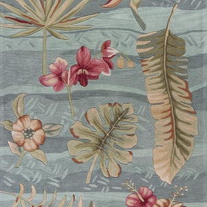 5' X 7' 6 Polyester Seafoam Area Rug