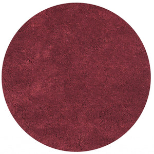8' Red Round Indoor Shag Rug
