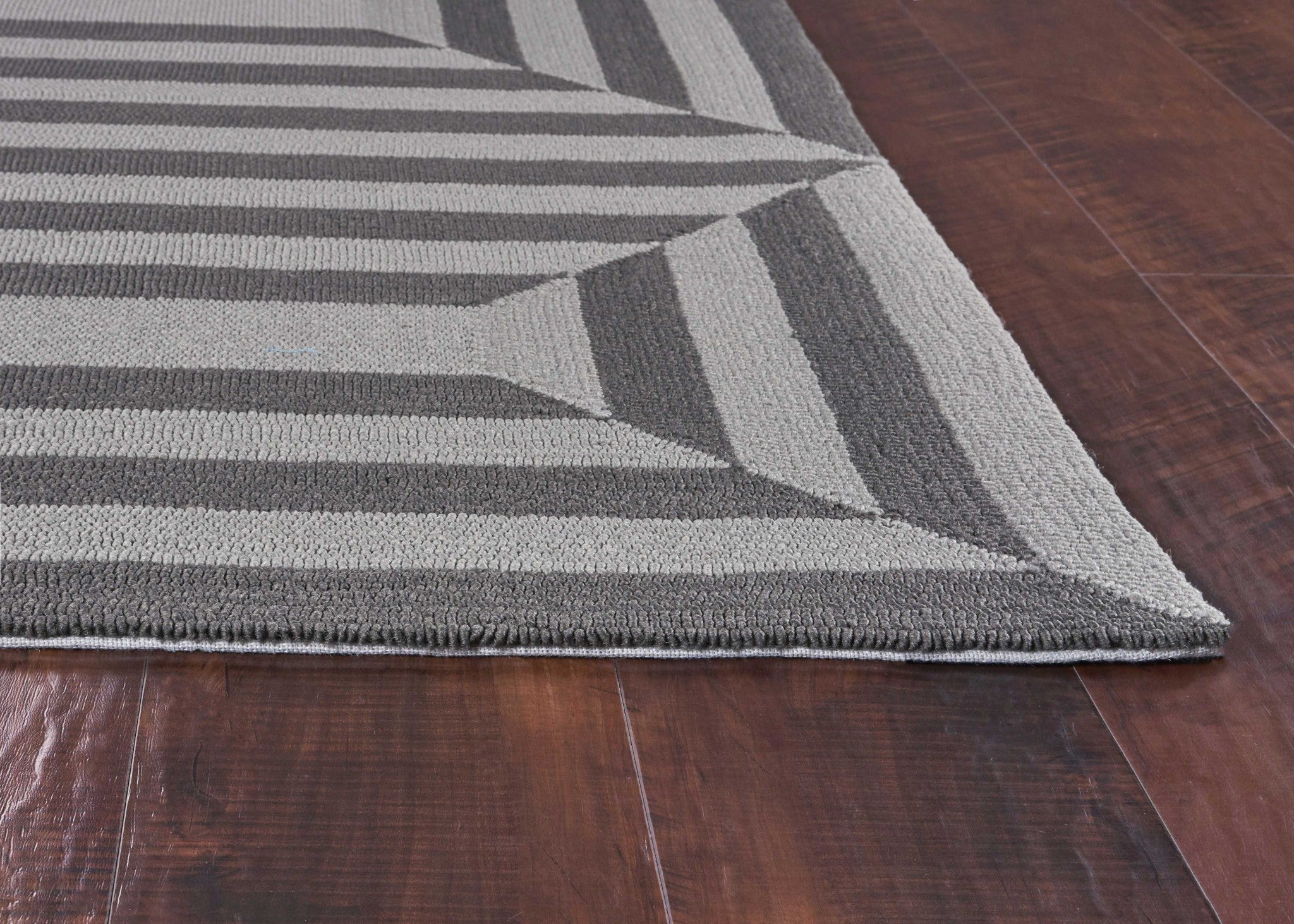 6' X 9' Uv Treated Polypropylene Charcoal Area Rug