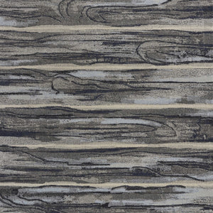 8'X11' Grey Machine Woven Abstract Brushstroke Indoor Area Rug