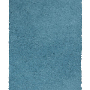 8' Round  Polyester Highlighter Blue Area Rug
