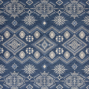 7' X 11' Polypropylene Demin Area Rug