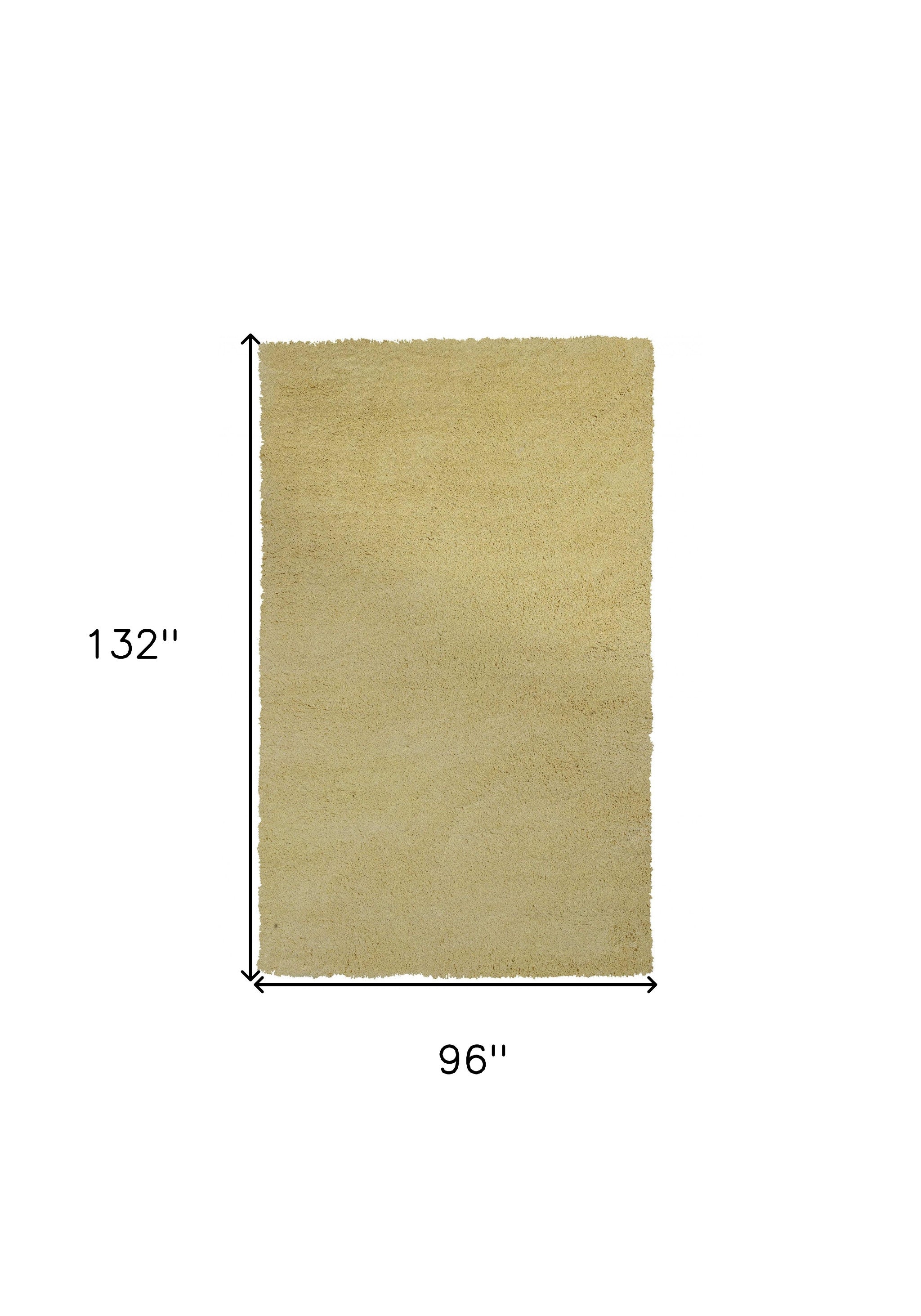 8' 金絲雀黃色圓形室內長毛地毯