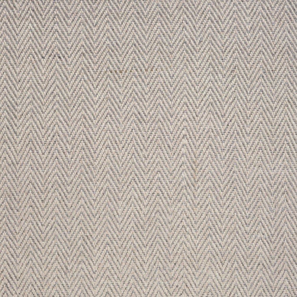 8'X10' Oatmeal Beige Hand Woven Herringbone Indoor Area Rug