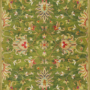 8' X 10' 6 Wool Emerald Green Area Rug