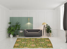 8' X 10' 6 Wool Emerald Green Area Rug