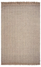 8'X10' Oatmeal Beige Hand Woven Herringbone Indoor Area Rug