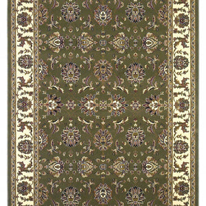 9' X 13'  Polypropylene Green Or  Ivory  Area Rug