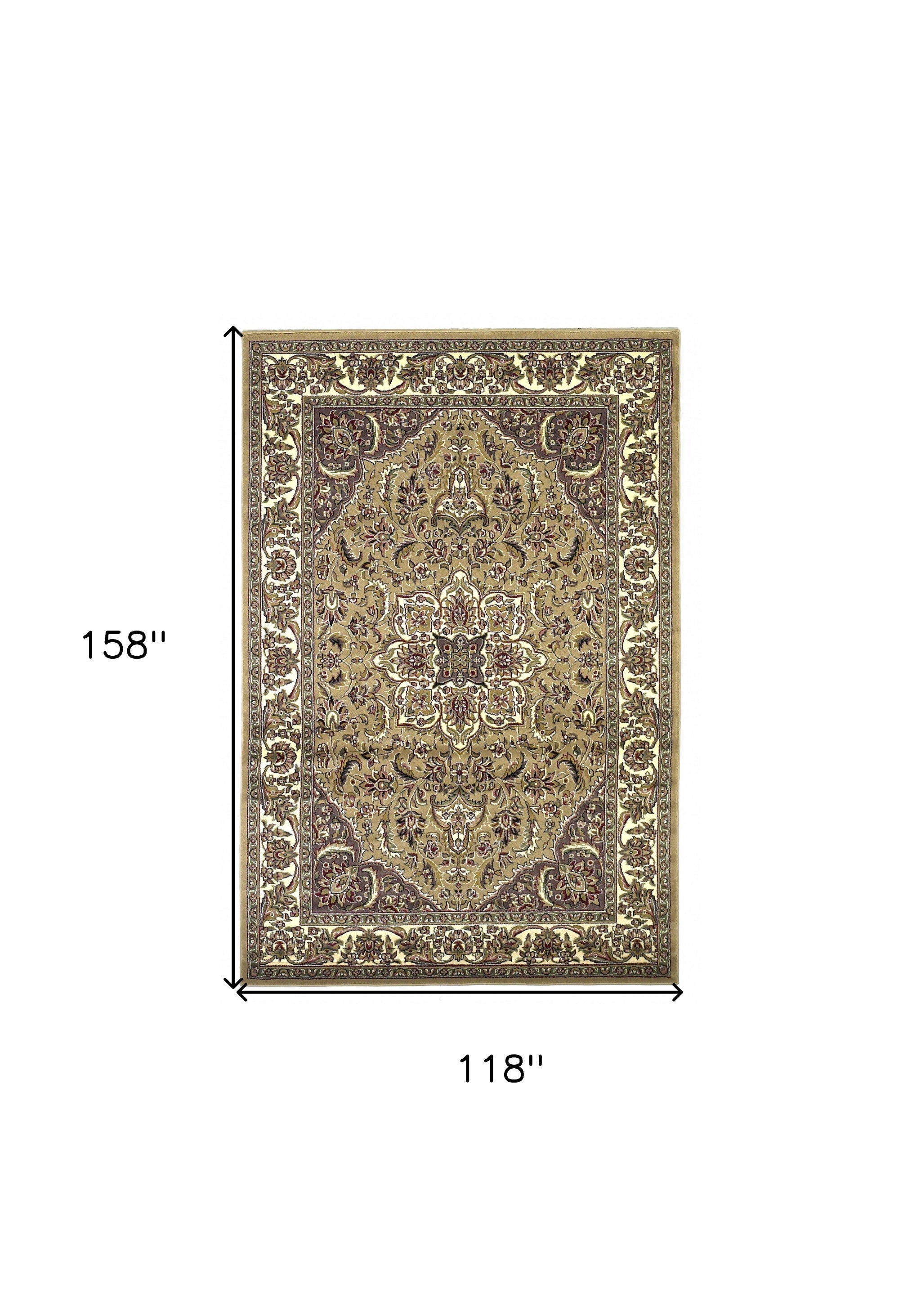 Beige Or Ivory  Area Rug - 9' x 13'