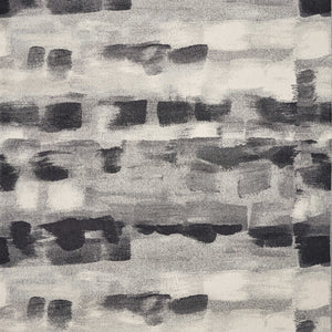 10'X13' Shades Of Grey Machine Woven Abstract Brushstroke Indoor Area Rug