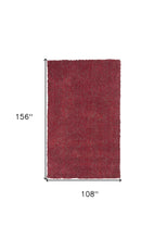 8' Round  Polyester Red Heather Area Rug