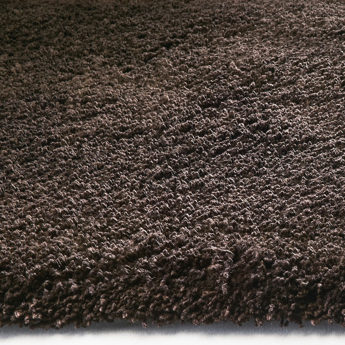 Espresso Brown Round Indoor Shag Rug 8'