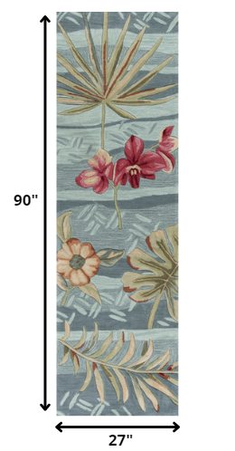 5' X 7' 6 Polyester Seafoam Area Rug