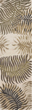 5'X8' Natural Beige Hand Tufted Tropical Leaves Indoor Area Rug