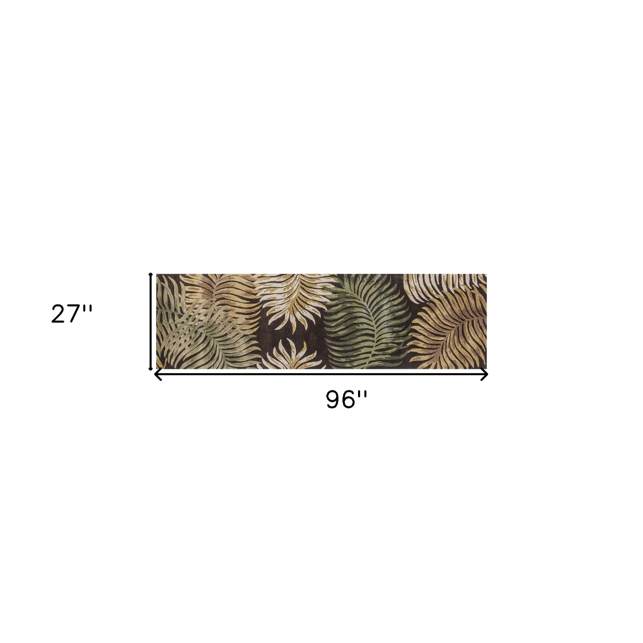 5' X 8'  Wool Espresso Area Rug