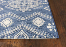 7' X 11' Polypropylene Demin Area Rug
