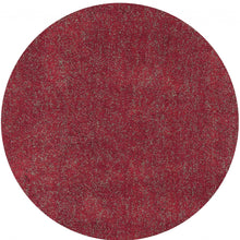 8' Round  Polyester Red Heather Area Rug