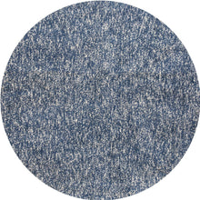 8' Indigo Ivory Heather Round Indoor Shag Rug