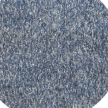 8' Indigo Ivory Heather Round Indoor Shag Rug