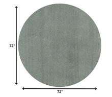 8' Round  Polyester Slate Area Rug