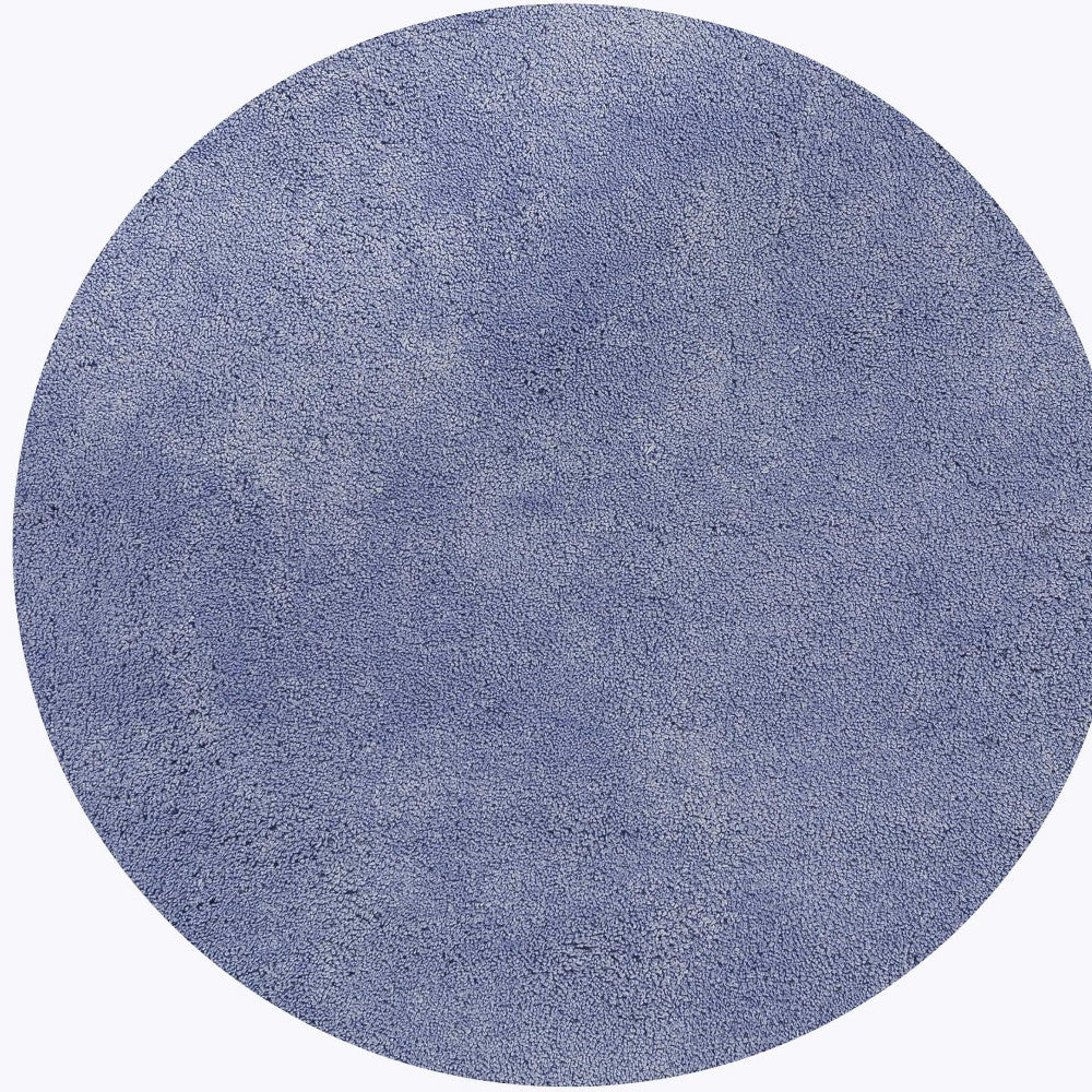 8' Round  Polyester Purple Area Rug