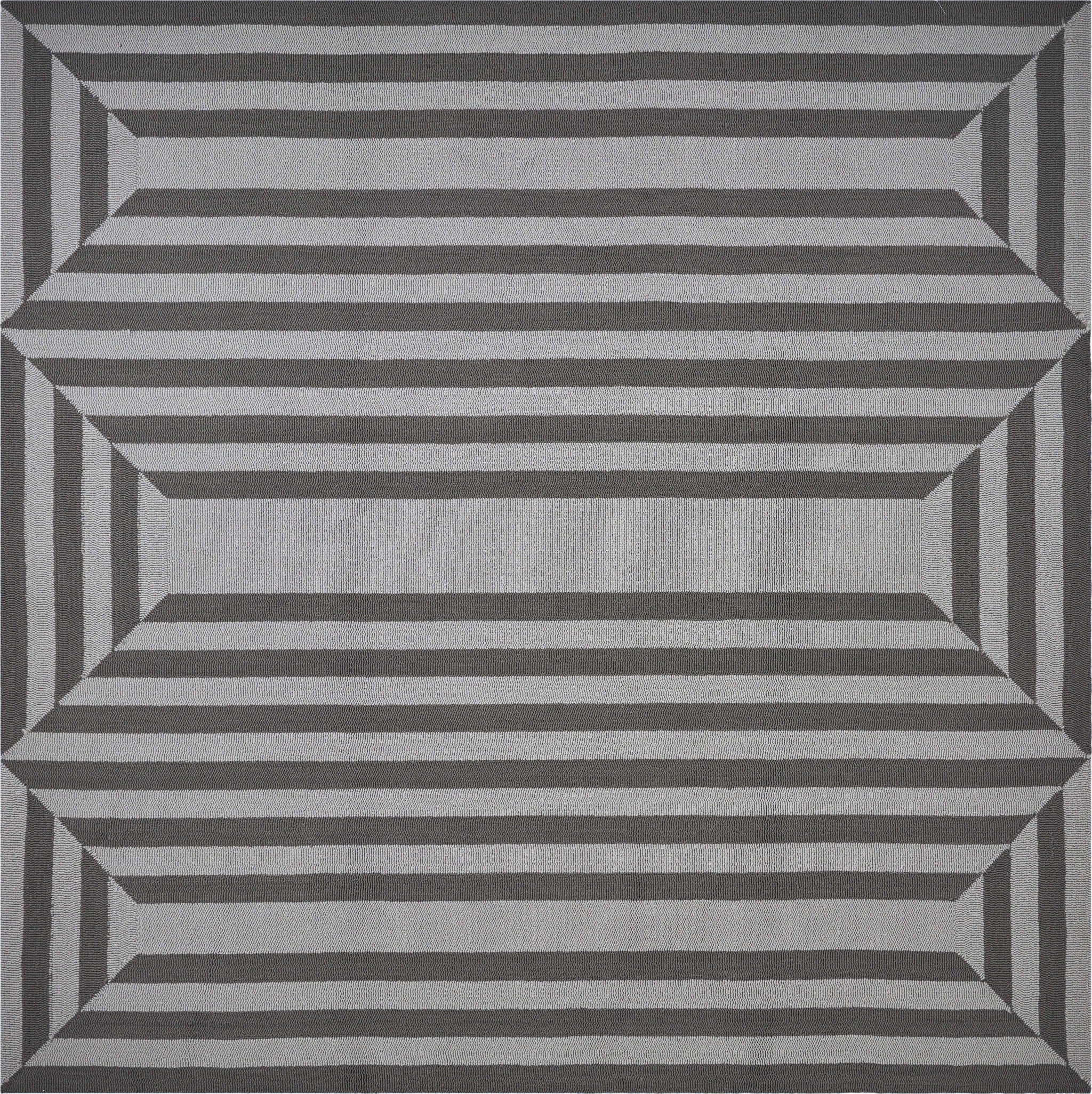 6' X 9' Uv Treated Polypropylene Charcoal Area Rug