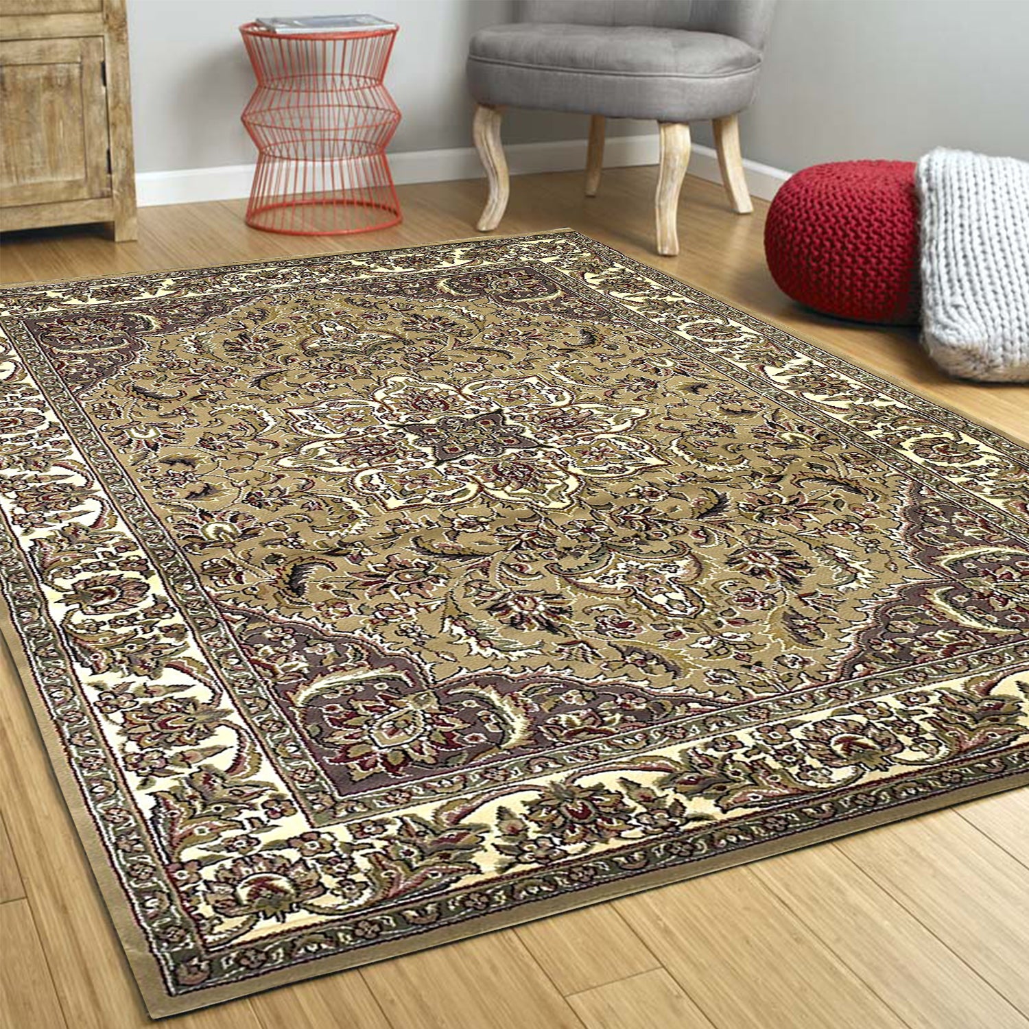 Beige Or Ivory  Area Rug - 9' x 13'