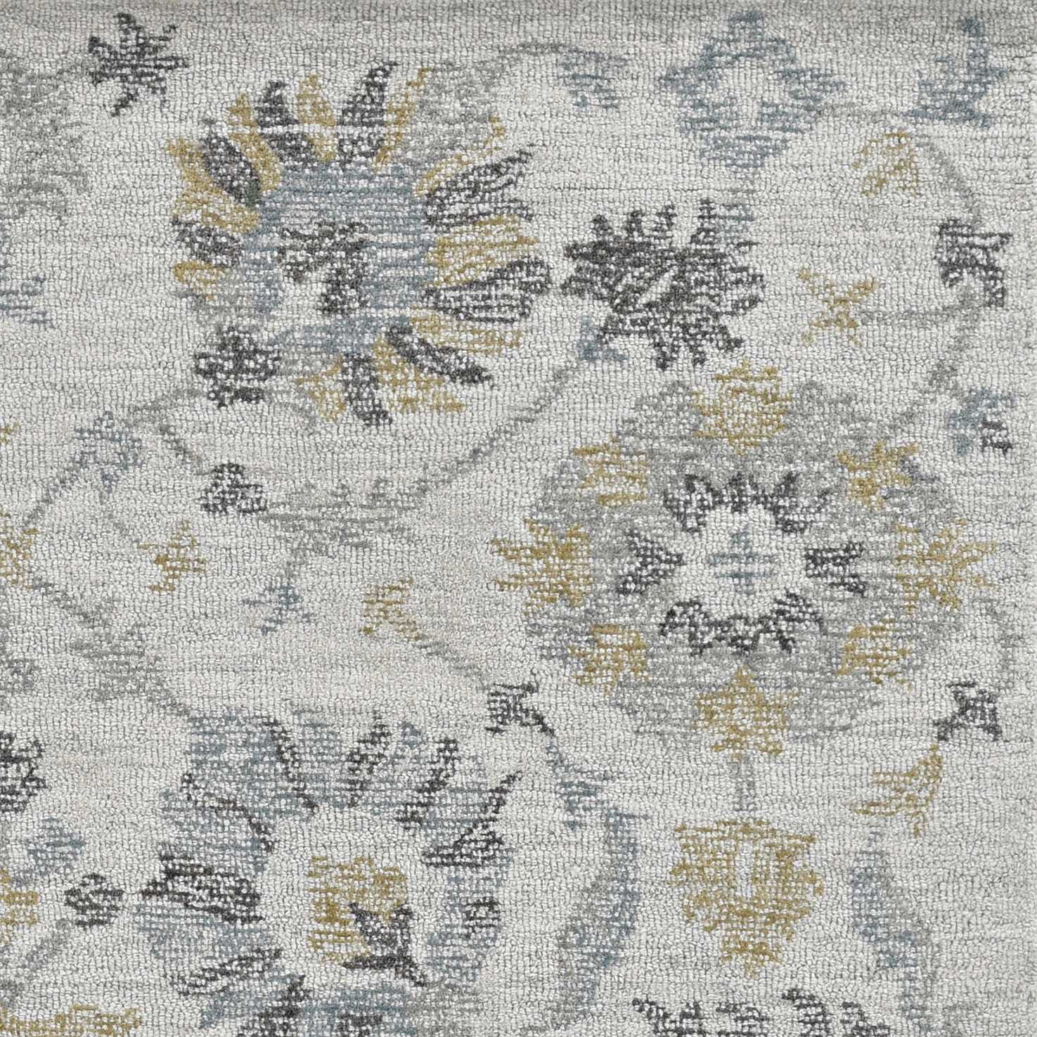 Ivory Machine Woven Floral Vines Indoor Area Rug - 10'x 13'