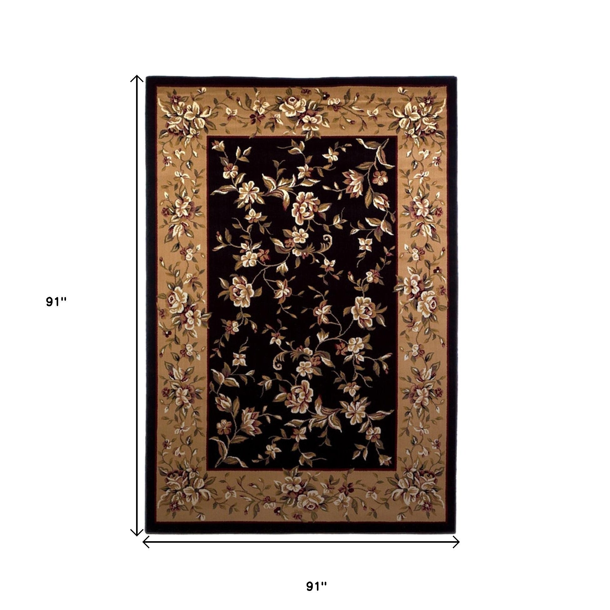 9' X 13'  Polypropylene Black Or  Beige Area Rug