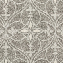 7' X 11' Grey Geometric Trellis Uv Treated Indoor Area Rug