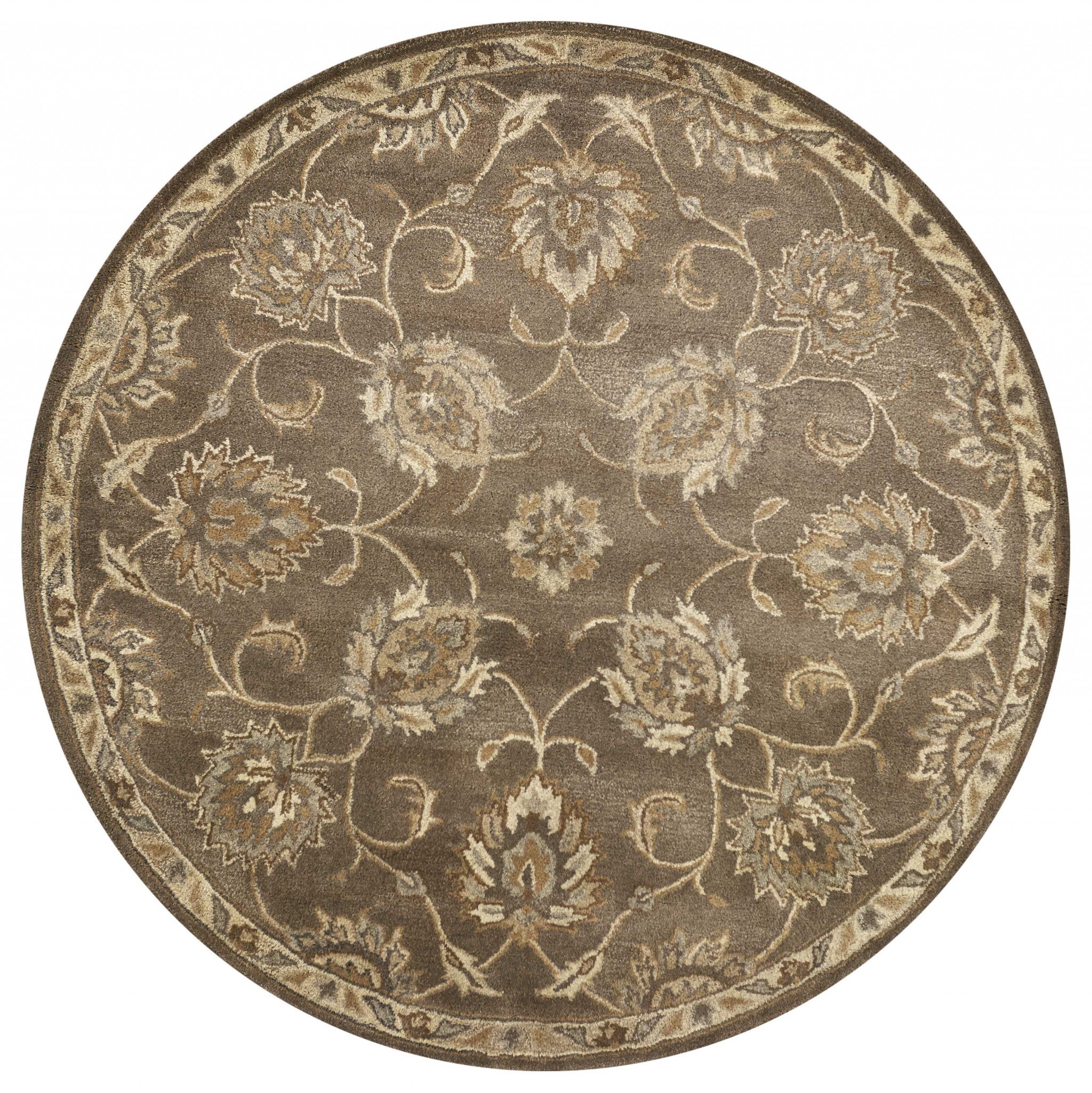 5' X 7' 6 Polyester Ivory Area Rug