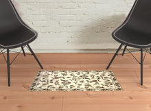Ivory Machine Woven Floral Vines Indoor Area Rug - 10'x 13'