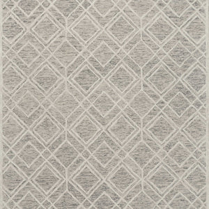 5' X 7' Sand Geometric Diamond Wool Indoor Area Rug