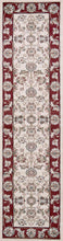 8' Round  Polypropylene Ivory Or Red Area Rug