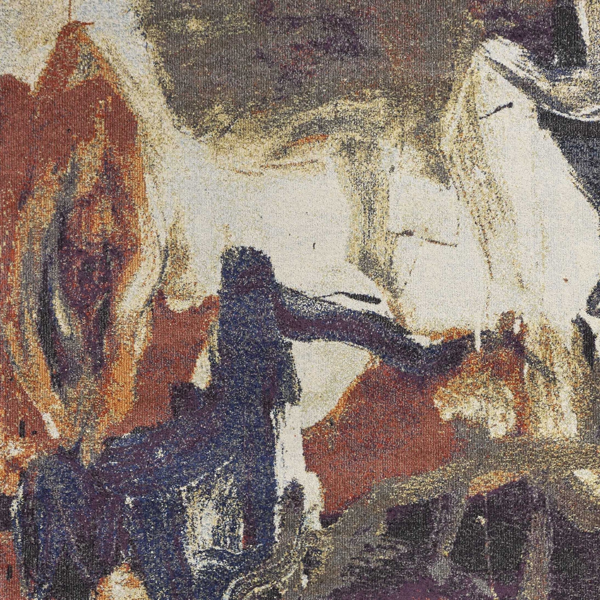 5' X 7' Ft Polypropylene Multi Area Rug