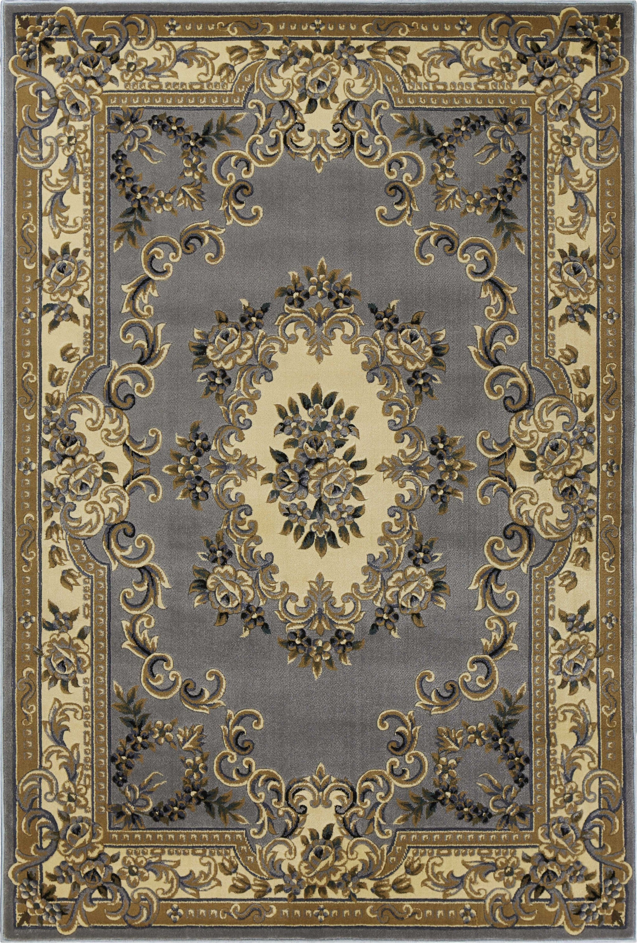 7' X 10' Polypropylene Slate Blue Area Rug