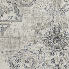 3' X 5' Ivory And Grey Floral Vines Area Rug