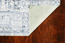 5' X 8' Ivory Or Silver Abstract Brushstrokes Viscose Indoor Area Rug