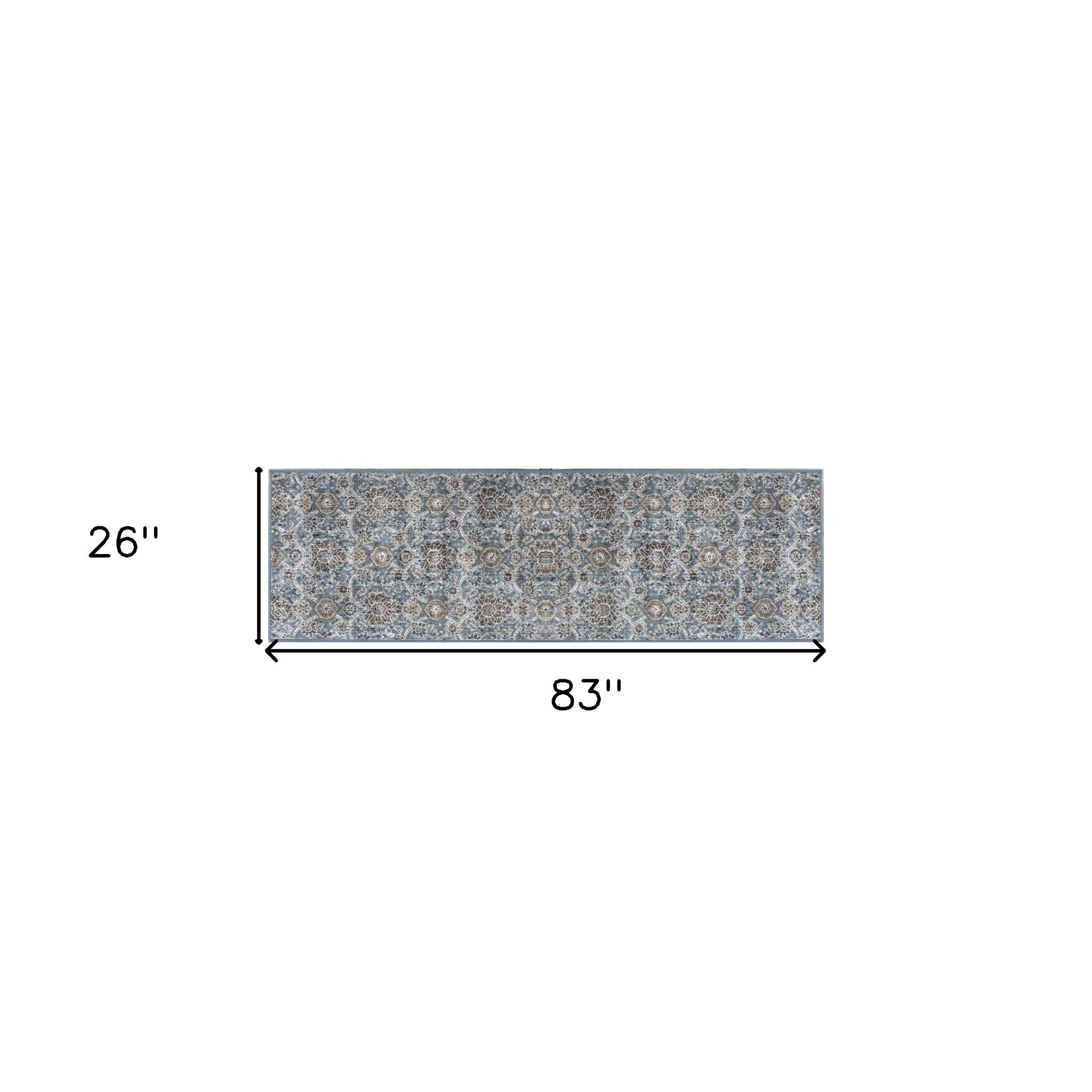 7' X 11' Viscose Slate Area Rug